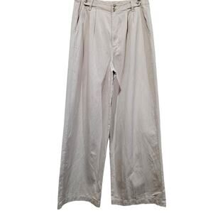 Madewell Harlow Wide-Leg Pants Beige Size 12 Tall High Rise